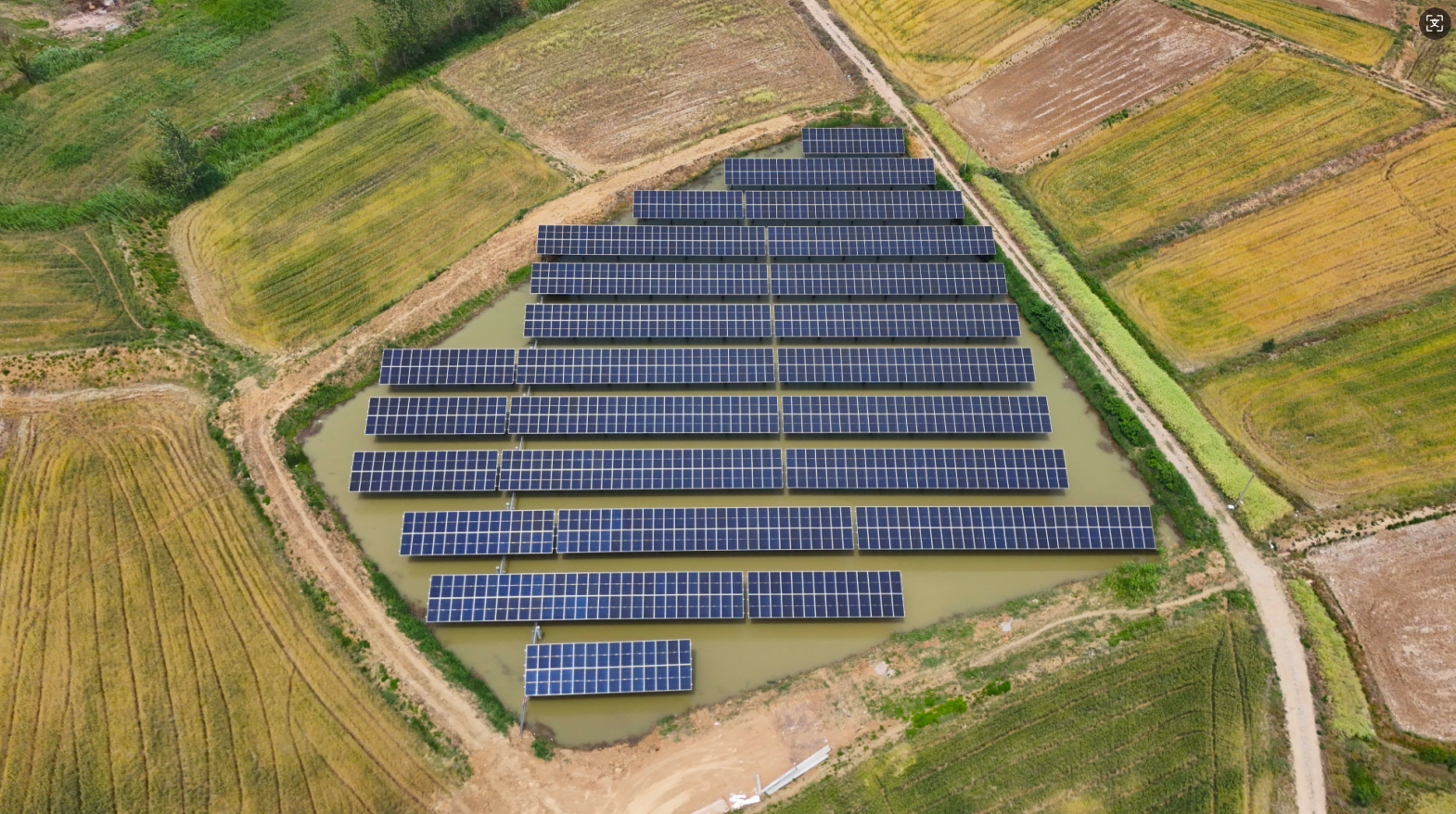 “绿电+养殖”双丰收！AG尊时凯龙科技肥东县八斗镇渔光互补项目二期并网